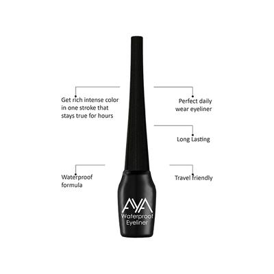 Aya Waterproof Eyeliner - Black 5 ml - Eyeliners