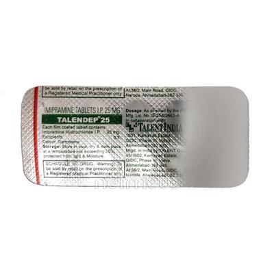 Talendep 25mg Tablet 10'S - Depression-Ant