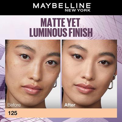 Maybelline New york Super Stay Lumi-Matte Liquid Foundation 30H Longwear Yet Light-As-Air, 125 35 ml - Foundation