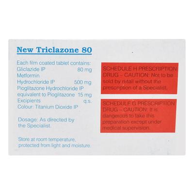 NEW Triclazone 80mg Tablet 10'S - Diabetes-Ant