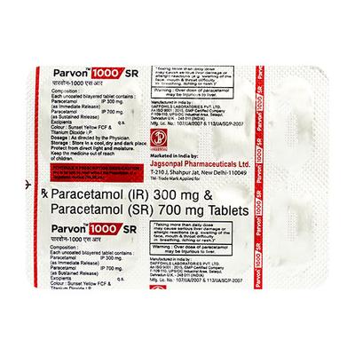PARVON SR 1000 Tablet 10's - Fever-Ana