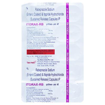 ITORAX RB Capsule 10's - Ulcer/Reflux/Flatulence-Aaa