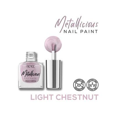 RENEE Metallicious Nail Paint - Light Chestnut 10 ml - Nail Polish