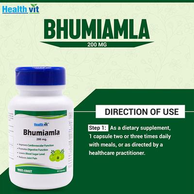 Healthvit Bhumiamla capsules For Liver Cleanse 60's - General Health