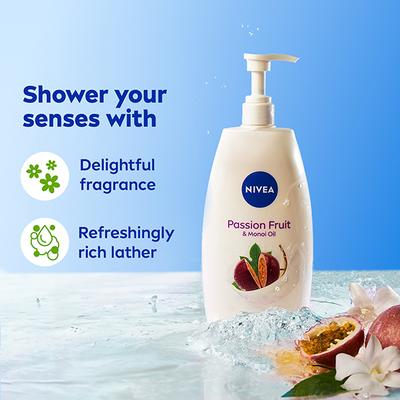 Nivea Shower Gel Passion Fruit And Monoi Oil 1000 ml - Shower Gels & Body Wash