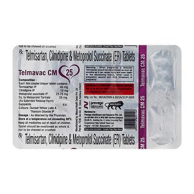 TELMAVAC CM 25 Tablet 10's - Hypertension-Ana