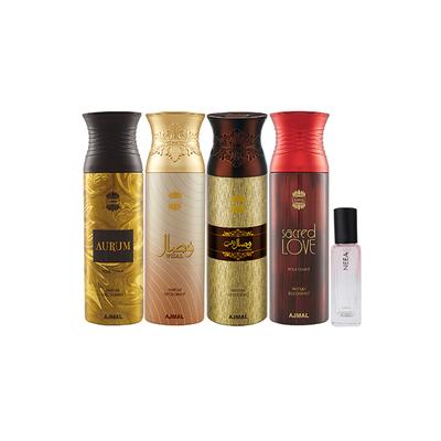 Ajmal Aurum & Wisal & Wisal Dhahab & Sacred Love Deo & Neea EDP Pack of 5 20 ml - Women Perfumes (Edt/Edp)