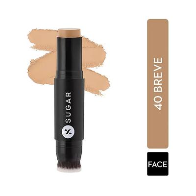 SUGAR Cosmetics Ace Of Face Foundation Stick - 40 Breve (Medium Beige Warm Undertone) 12 gm - Foundation