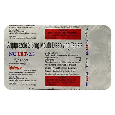 NULET 2.5 Mouth Dissolving Tablet 15's - Schizophrenia-Aps