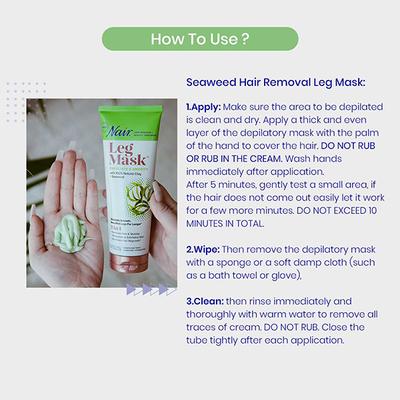 Nair 3 in 1 Leg Mask - Seaweed 227 gm - Hair Masks & Packs