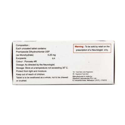 Pexopram 0.25mg Tablet 10'S - Parkinsonism-Apd