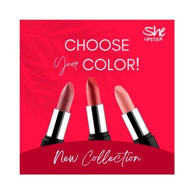 SHE MAKE UP CREAMY FINISH LIPSTICK 04 4.5 gm - Lipsticks