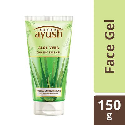 Lever Ayush Natural Ayurvedic Aloe Vera Cooling Face Gel 150 gm - Face Gels