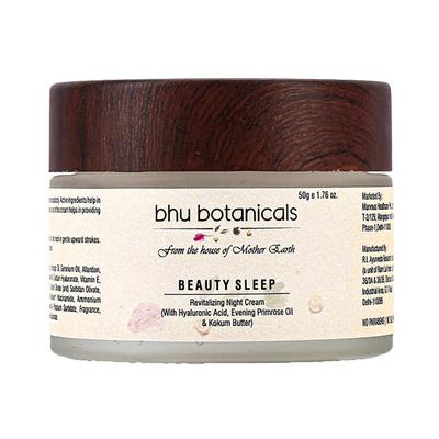 bhu botanicals Beauty Sleep Revitalizing Night Cream with Hyaluronic Acid Evening Primrose 50 gm - Night Cream