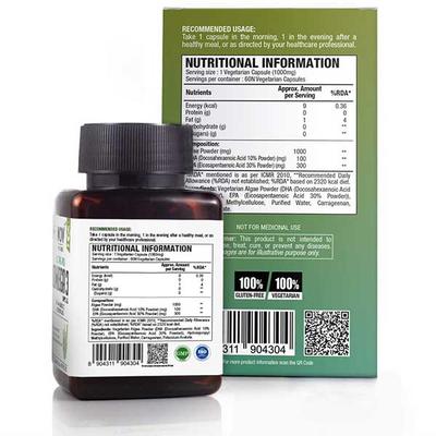 WOW Life Science Algae-Rich Omega 3 Veg Capsule 60's - Omega Fish Oil Fatty Acids