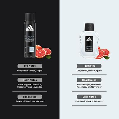 Adidas Dynamic Pulse Eau De Toilette 100ml + Deodorant Spray 150ml 2's - Men Deodorants/Roll-Ons