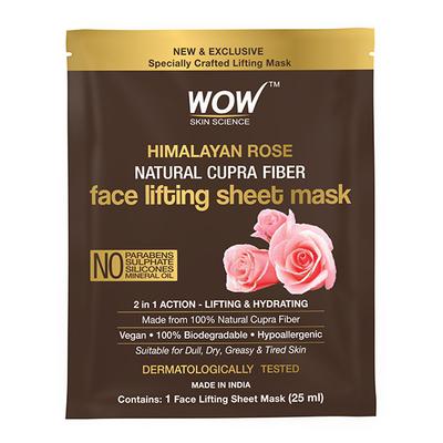 WOW Skin Science Himalayan Rose Natural Cupra Fiber Face Lifting Sheet Mask 25 ml - Sheet Masks