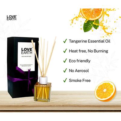 Love Earth Premium Reed Diffuser Orange with Orange Essential Oil 30 ml - Air Fresheners