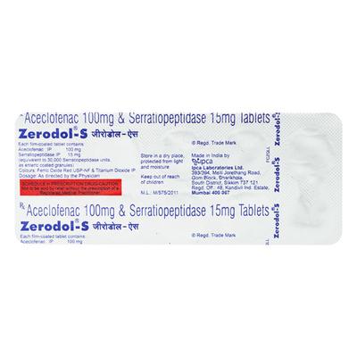 Zerodol S Tablet 10'S - Pain relief-Nsa