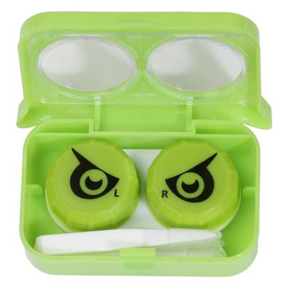 Modisch New fashion Owl Eyes Contact Lens Case - Green 1's - Eyecare Lenses