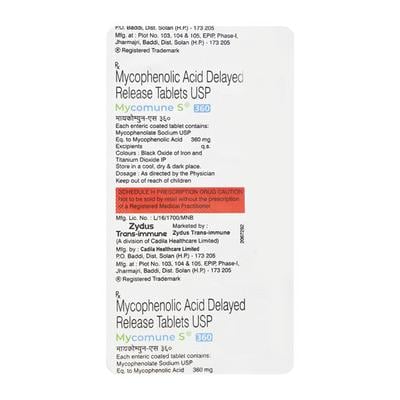 Mycomune S 360mg Tablet 10'S - Auto Immune Disease-Imm