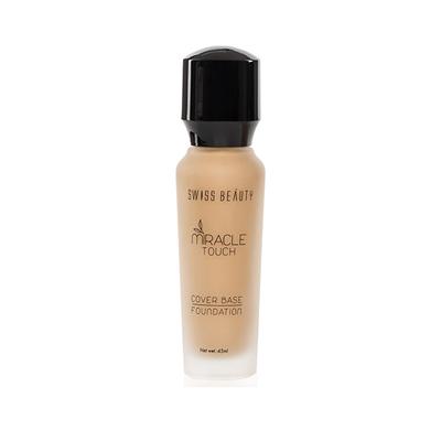 Swiss Beauty Miracle Touch Cover Base Foundation SPF 15 - (Natural Nude) 40 ml - Foundation
