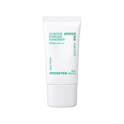 Innisfree UV Active Poreless Sunscreen SPF 50+ PA++++ For Even Toned Skin & Silky Finish - Mini 25 ml - Body Sunscreen
