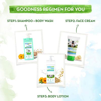 Mamaearth Milky Soft Head to Toe Wash With Oats, Milk, and Calendula for Babies- 2-in-1 Tear-Free Body Wash & Shampoo, Moisturizes and Soothes Skin 400 ml - Shower Gels & Body Wash