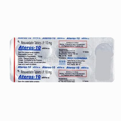 Ateros 10mg Tablet 10'S - High Cholesterol-Dys