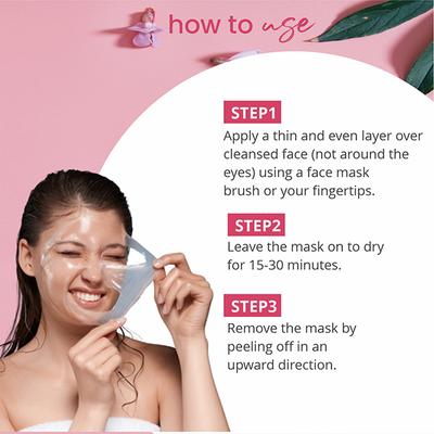 Globus Naturals Glycolic & 1% Salicylic Acid Anti Acne Peel Off Mask, for Oily & Acne Prone Skin 100 gm - Masks & Peels