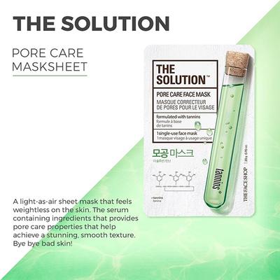 The Face Shop The Solution Pore Care Face Mask 20 Gm - Sheet Masks