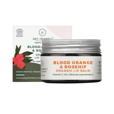 Juicy Chemistry Blood Orange & Rosehip Organic Lip Balm for Pigmented Lips 5 gm - Lip Balms