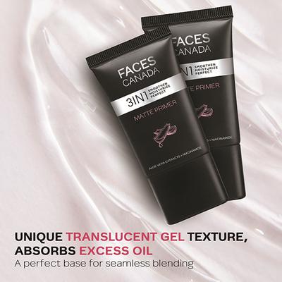 Faces Canada Matte Primer, Oil-Free Matte Finish, Niacinamide, Hyaluronic Acid, Vitamin A, C, E 30 gm - Primer
