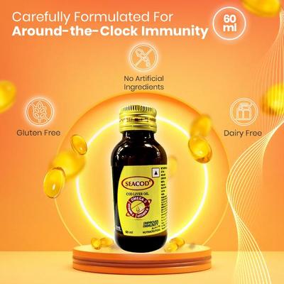 Seacod Cod Liver Oil (Type B) BP 60 ml - Multi-Vitamins