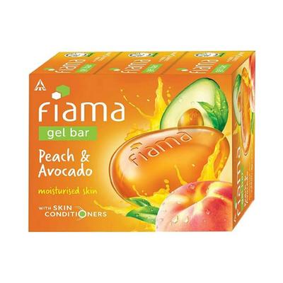 Fiama Gel Bar Peach and Avocado for moisturized skin with skin conditioners Soaps 375 gm - Soaps