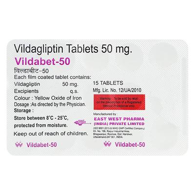 VILDABET 50 Tablet 15's - Diabetes-Ant
