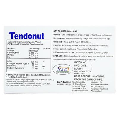 TENDONUT Tablet 10's - Supplements-Sup