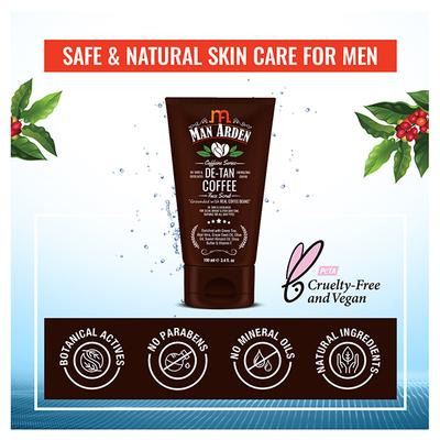 Man Arden Caffeine Series Face Scrub - De-Tan Coffee 100 gm - Face Scrubs