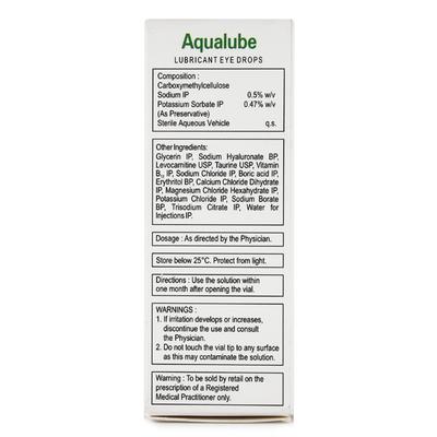 Aqualube Eye Drops 10ml - Dry Eye-Olt