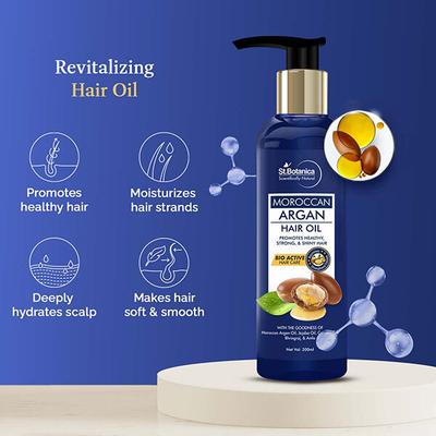 St.Botanica Moroccan Argan Hair Growth Oil 200 ml - Hair Oils
