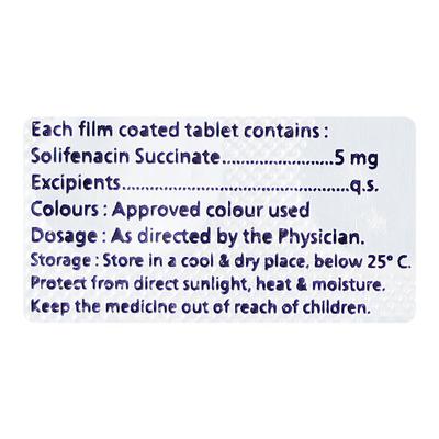 SOLIKIND 5 Tablet 10's - Bladder And Prostate Disorders-Dru