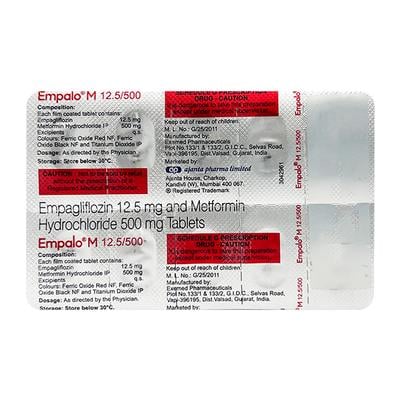 EMPALO M 12.5/500 Tablet 10's - Diabetes-Ant