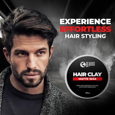 Beardo Hair Clay Wax - Strong Hold 100 gm - Hair Gels & Waxes