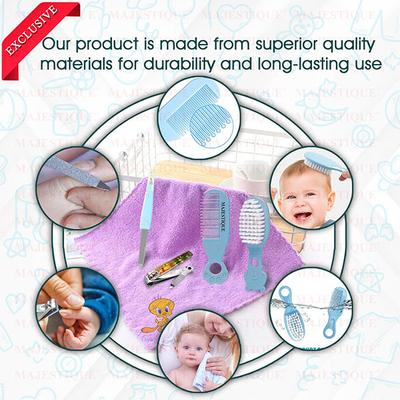Majestique Baby Grooming kit with Soft Towels for Newborns & Toddlers - 6Pcs/Multicolor 1's - Baby Grooming
