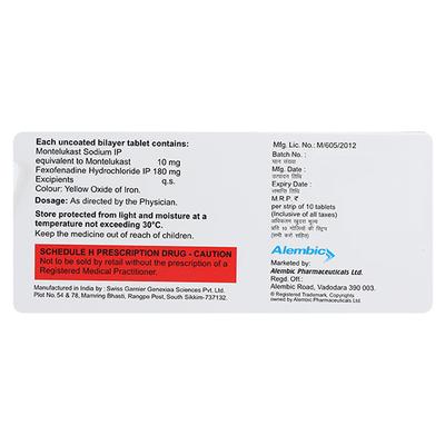 Vitaresp FX 180mg Tablet 10'S - Allergies-Ant