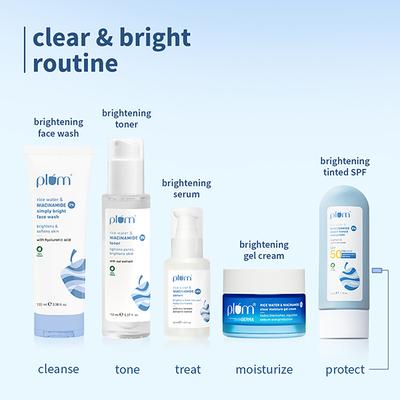 Plum Rice Water & 3% Niacinamide Sheer-Tinted SPF 50 PA++++ Sunscreen Universal Tint Non-Oily 50 g - Body Sunscreen