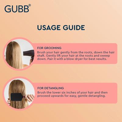 GUBB Paddle Hair Brush, Large - Vogue Range 180 gm - Hair Brushes