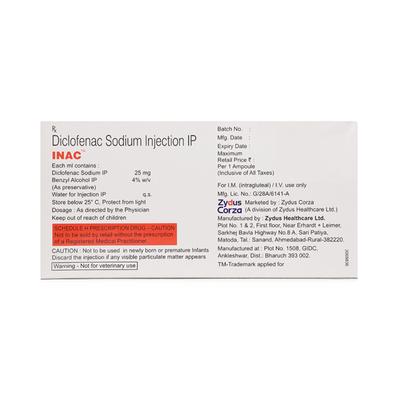 Inac Injection 3ml - Pain relief-Nsa