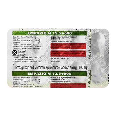 EMPAZIO M 12.5+500 Tablet 10's - Diabetes-Ant