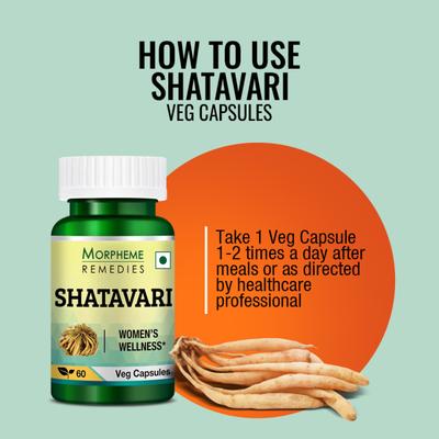 Morpheme Remedies Shatavari (Asparagus Racemous) 500mg Extract 60's - Women Health